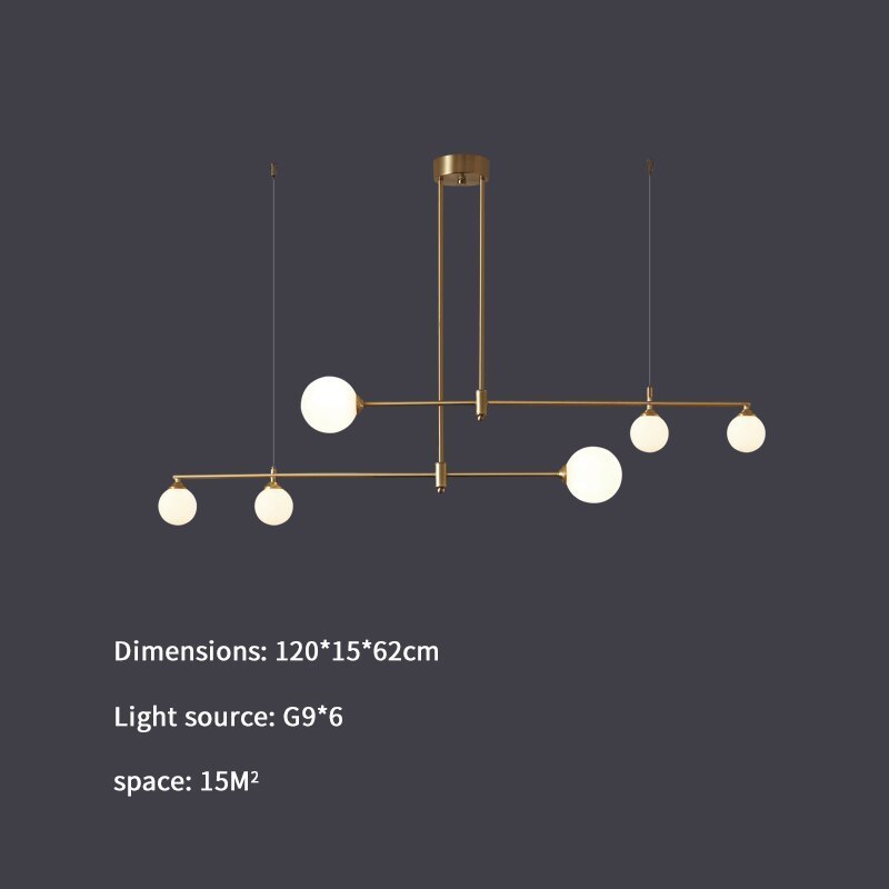 Valentina Modern Golden Bubble Copper Pendant Light