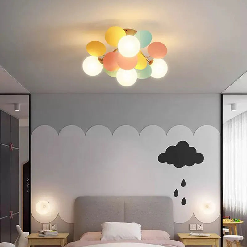 Aria Modern Bubble Cluster Ceiling Light, Colorful