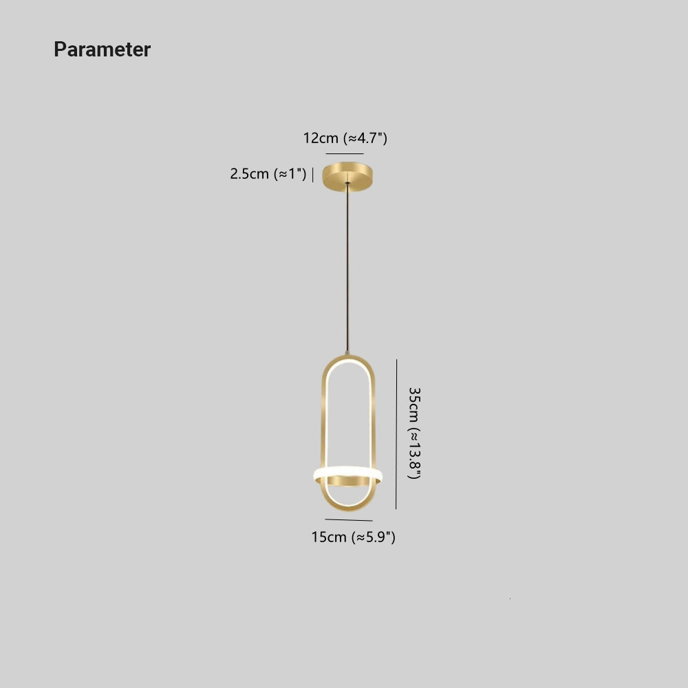 Arisha Modern Minimalist LED Ring Pendant Light Bedsides