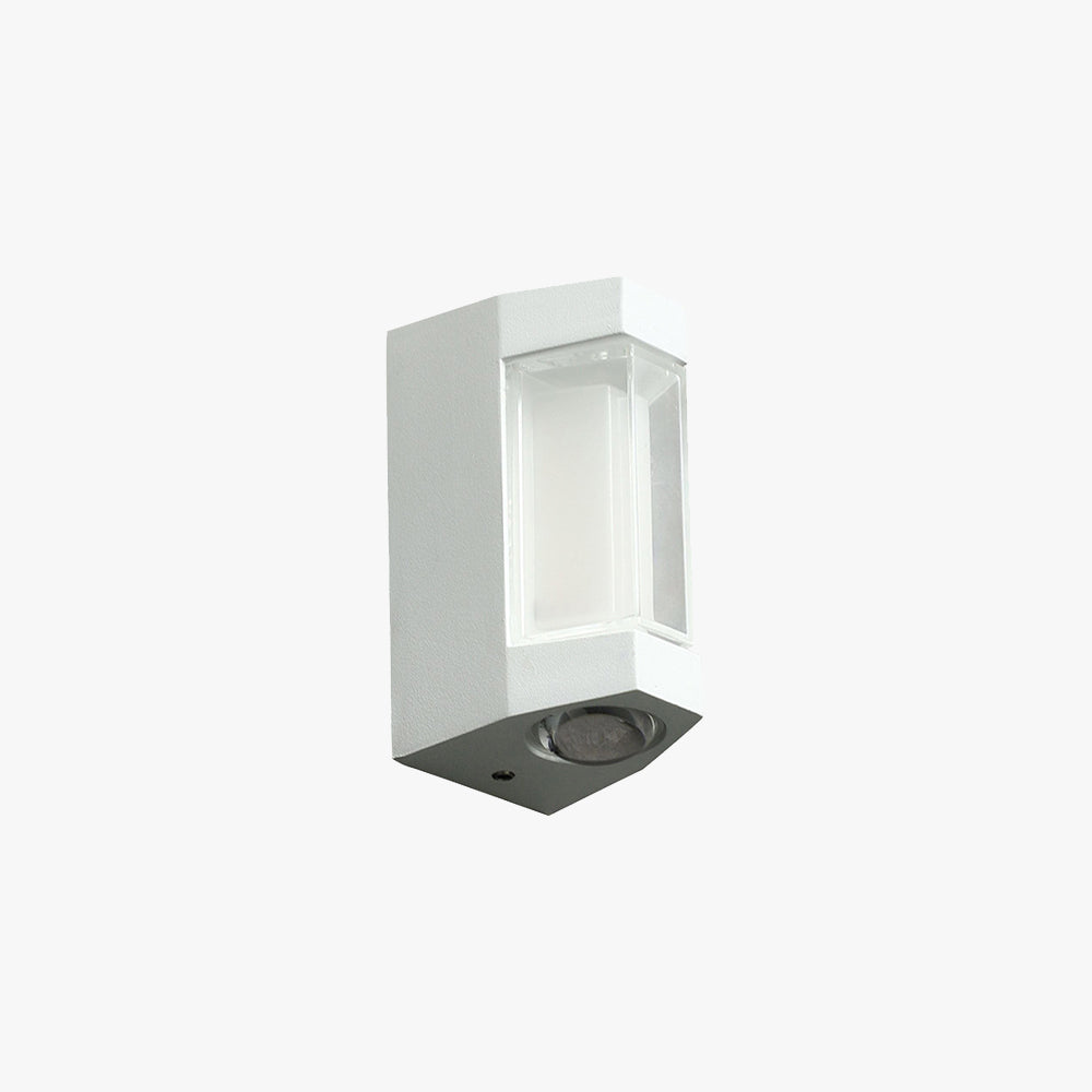 Ray Nordic Up Down Acrylic Outdoor Wall Lamp, White/Black