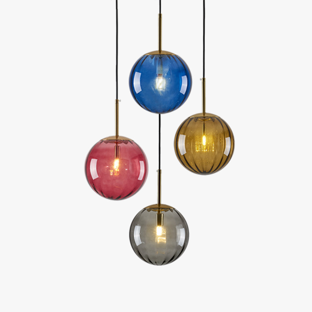 Valentina Modern Pendant Light Clear Bubble Gradient, Glass