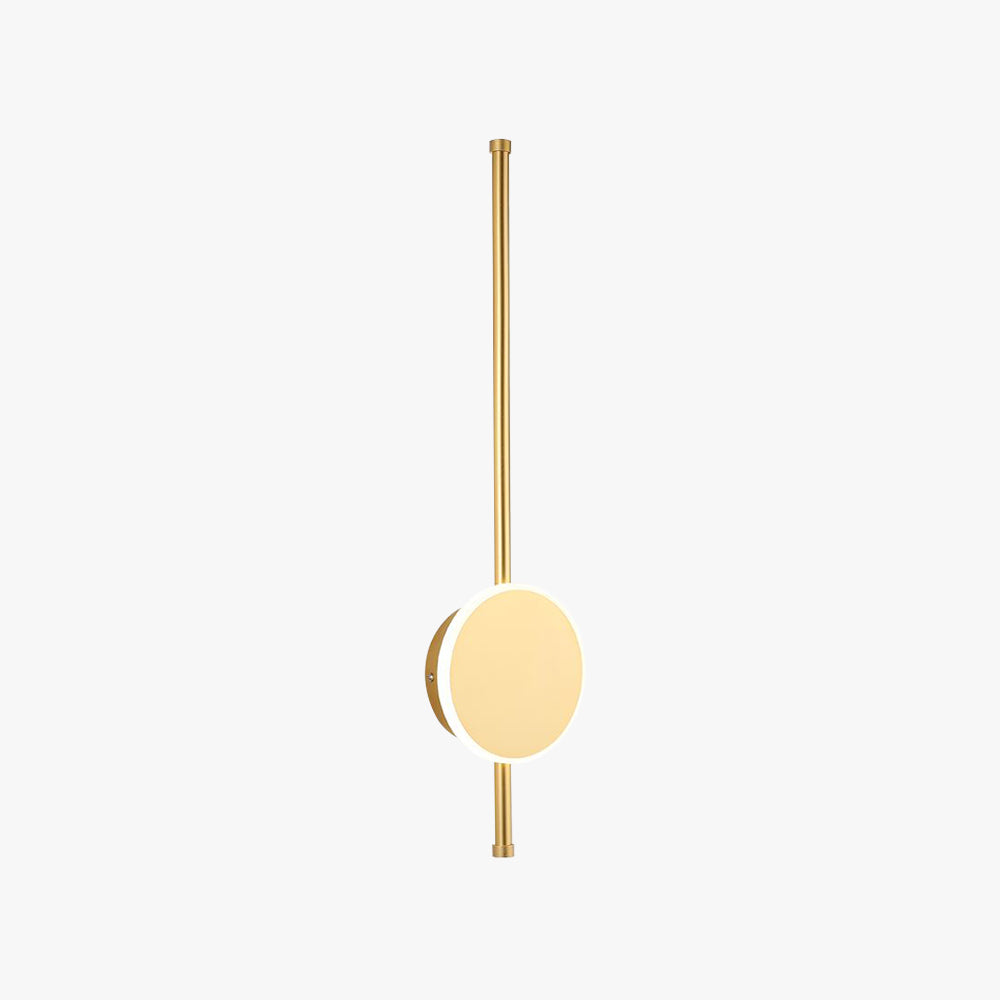Arisha Modern Round Linear Metal Wall Lamp, White/Black/Gold