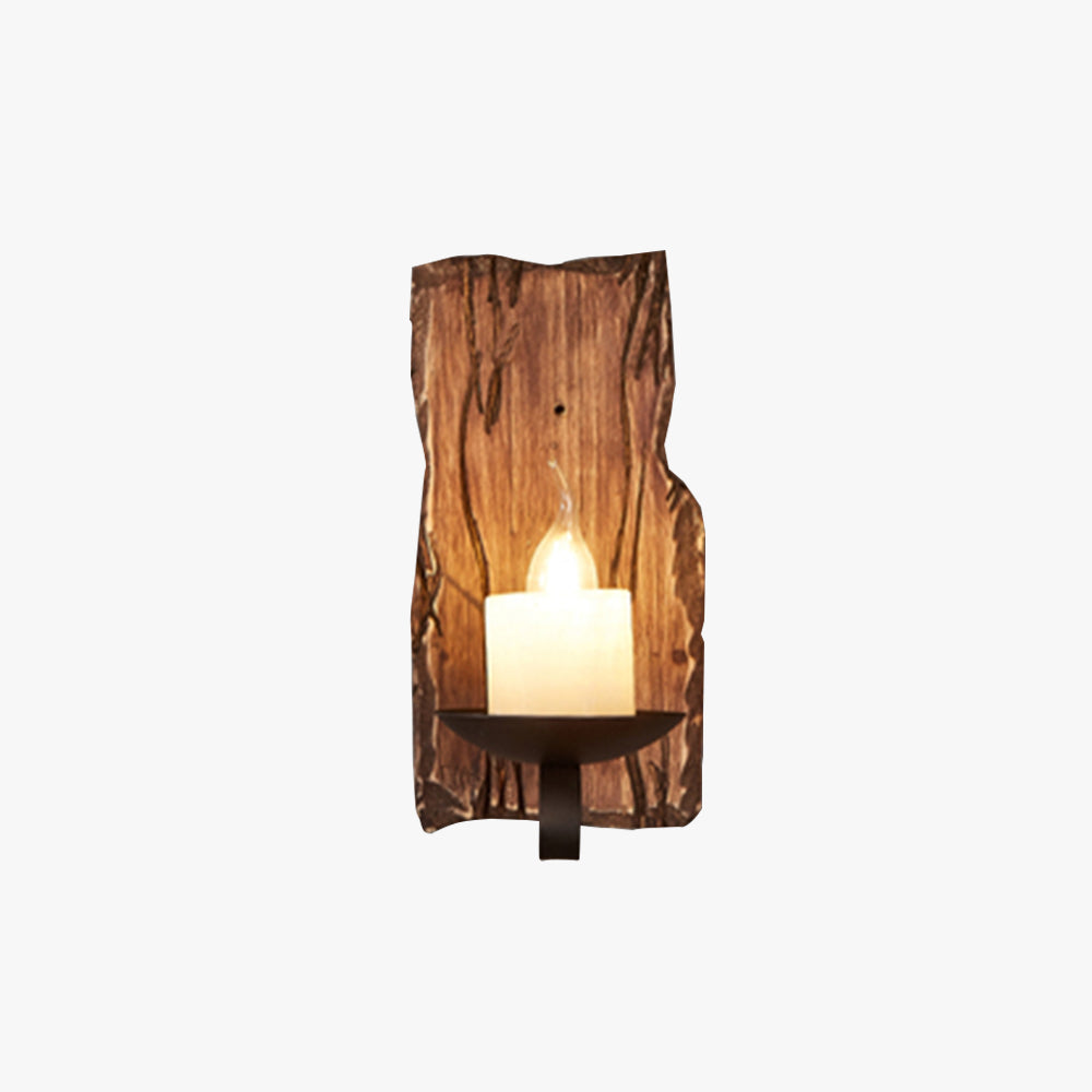 Epoch Wall Lamp Rectangular Vintage, Wood/Metal, Bedroom