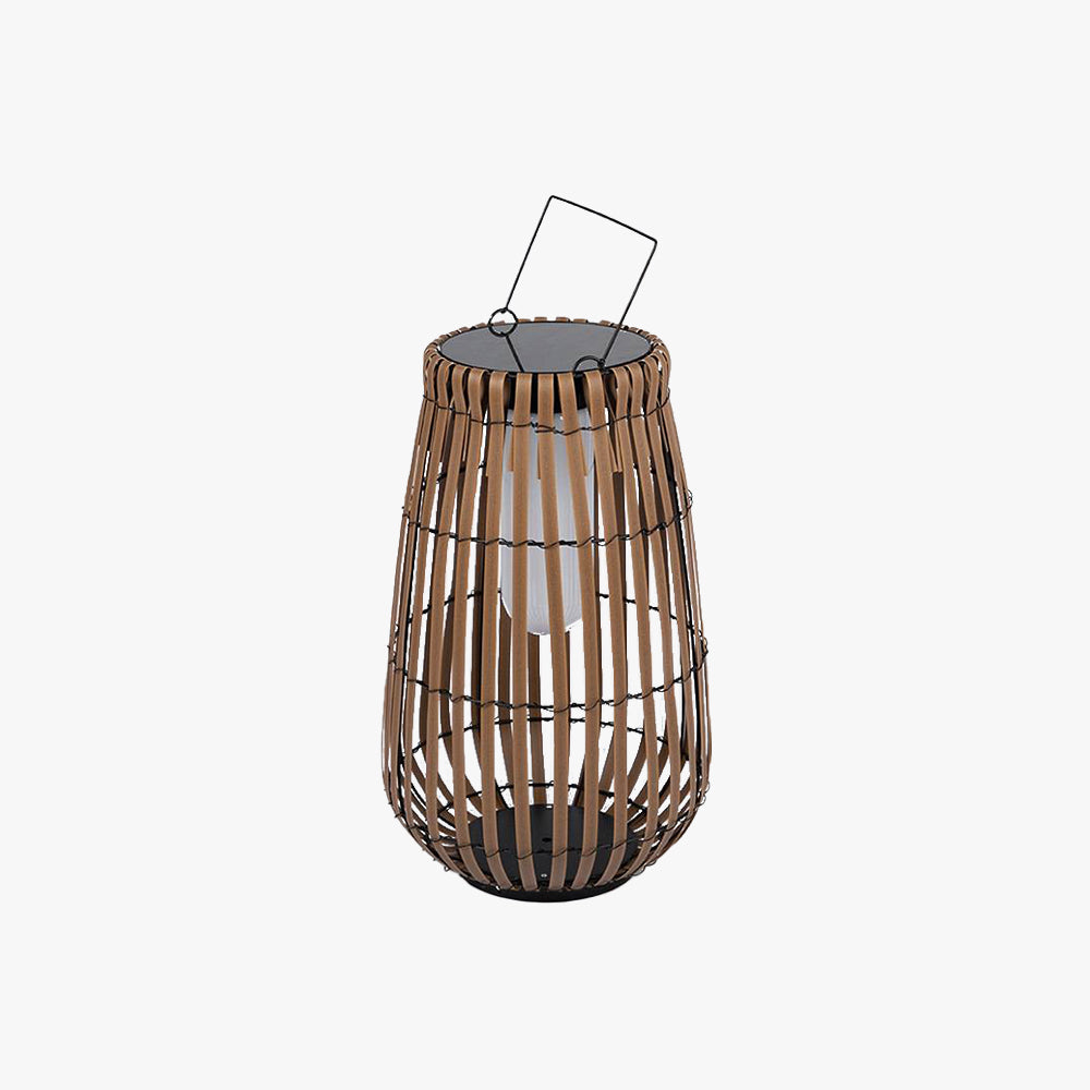 Ray Retro Lantern Solar/Rechargeable Outdoor Floor Lamp, Brown