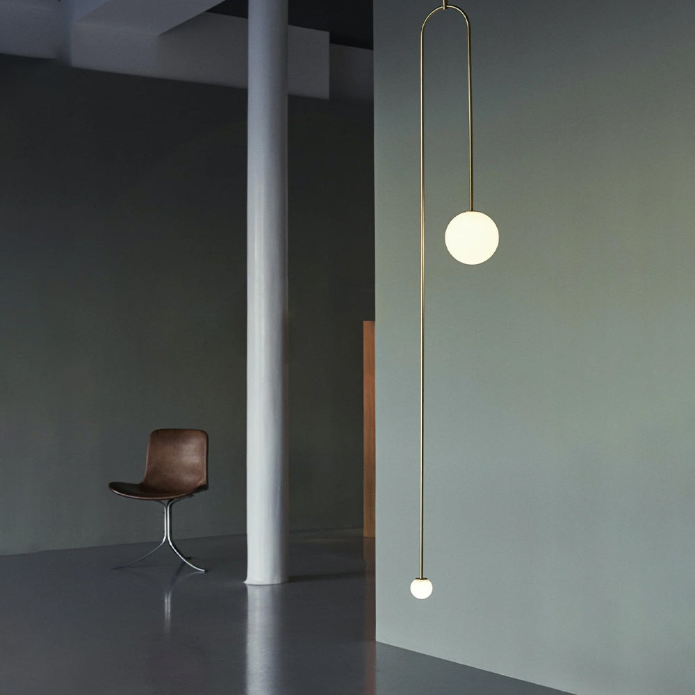 Arisha Minimalist Linear Mobile Pendant Light, Black