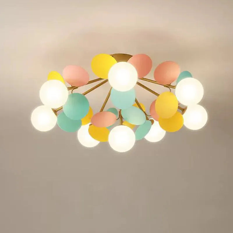 Aria Modern Bubble Cluster Ceiling Light, Colorful