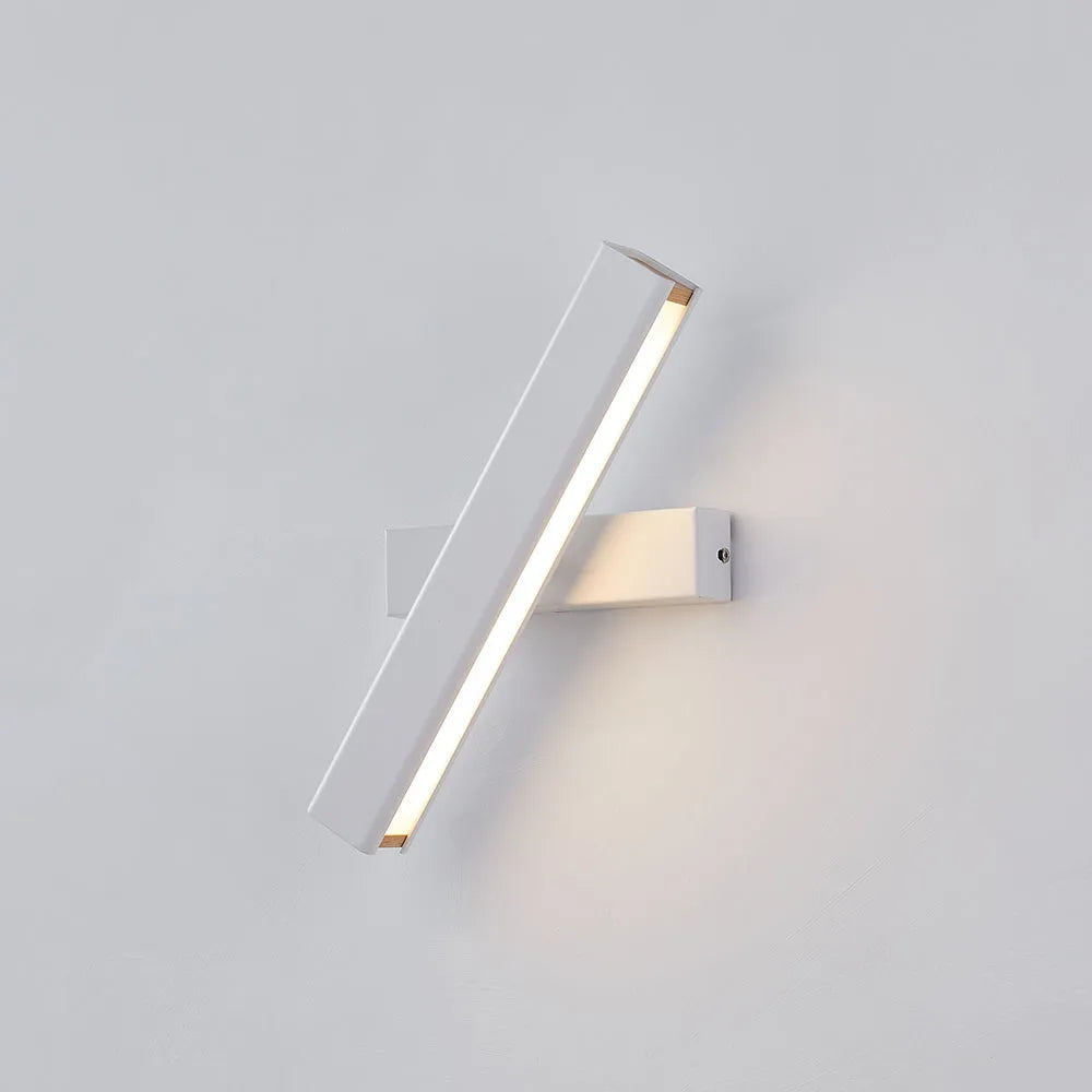 Ray Modern Rectangles Metal Rotatable Wall Lamp, Black/White