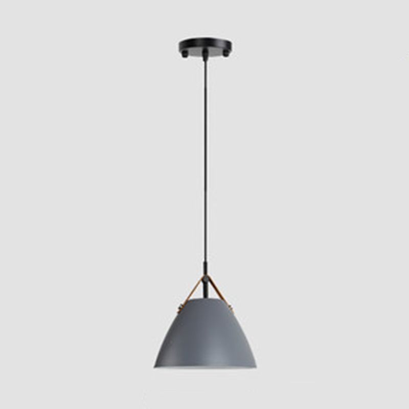 Valentina Modern Frisbee Shaped Metal Pendant Light, Black/White