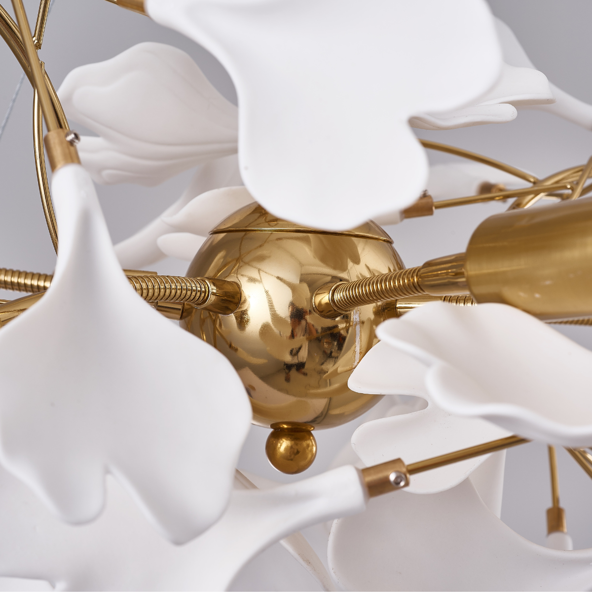 Olivia Luxury Ceramic Chandelier Large Foyer, Gingko leaf, Living Room
