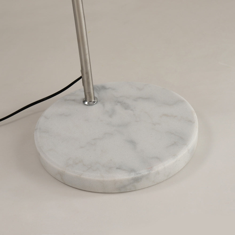 Mira Floor Arc Lamp, Tall Floor Light, Modern, Orange/ White