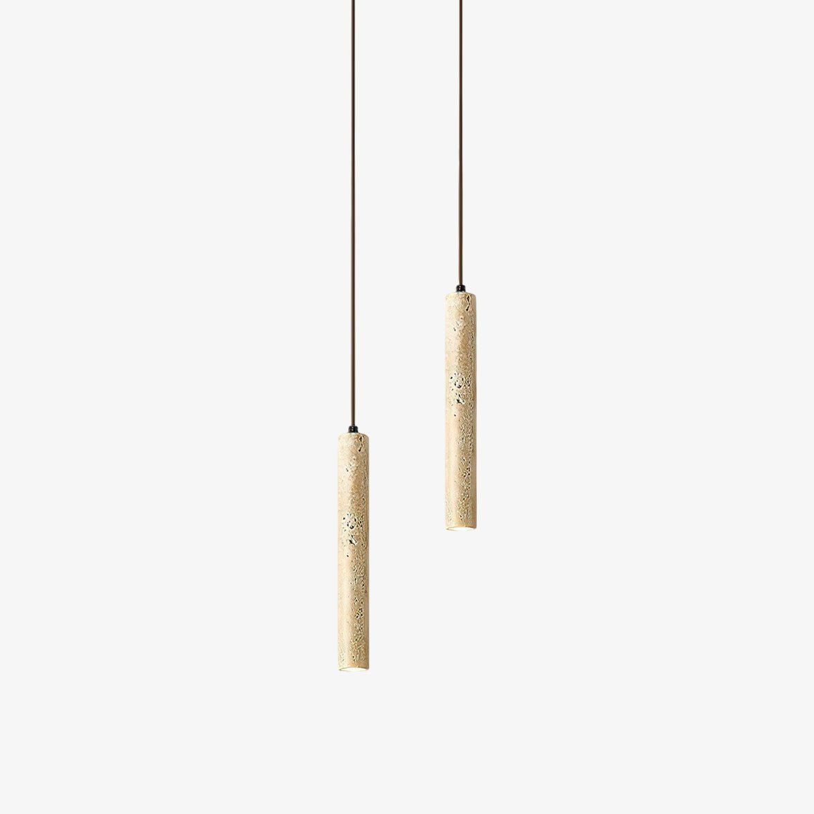 Olvynarae Cylindrical Travertine Pendant Light - Neutralighting