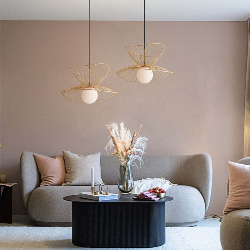 Ritta Pendant Light Modern, Metal, Gold/Black, Kitchen Island