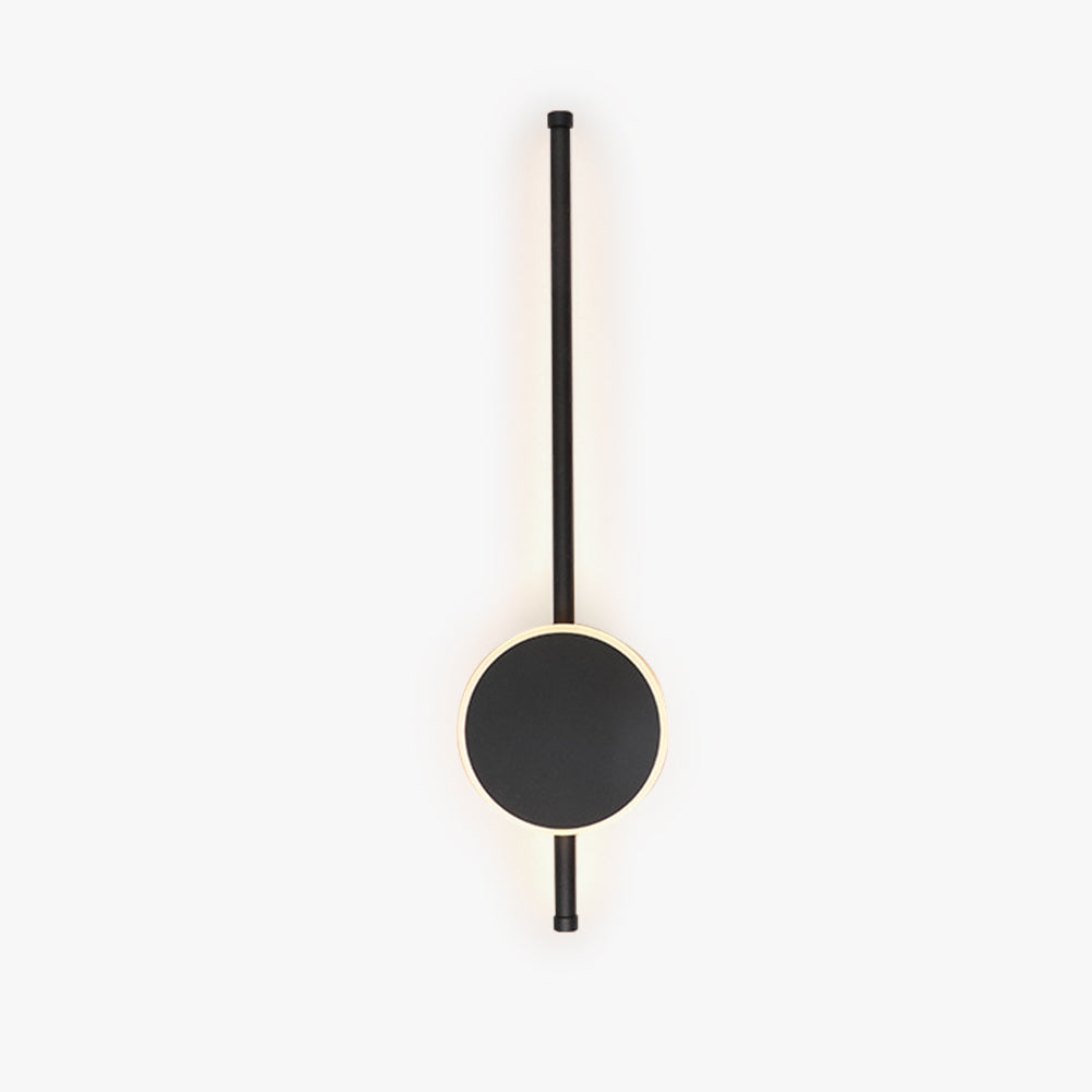 Arisha Modern Round Linear Metal Wall Lamp, White/Black/Gold