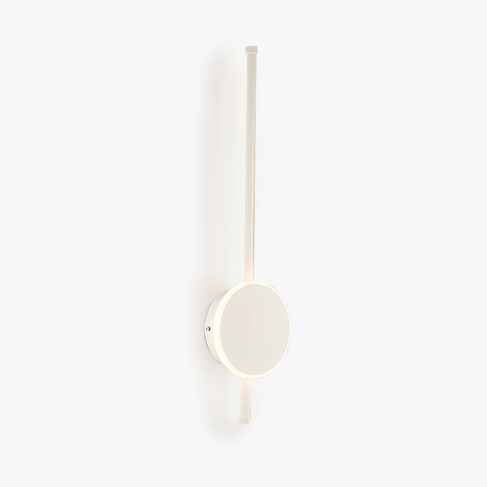 Arisha Modern Round Linear Metal Wall Lamp, White/Black/Gold