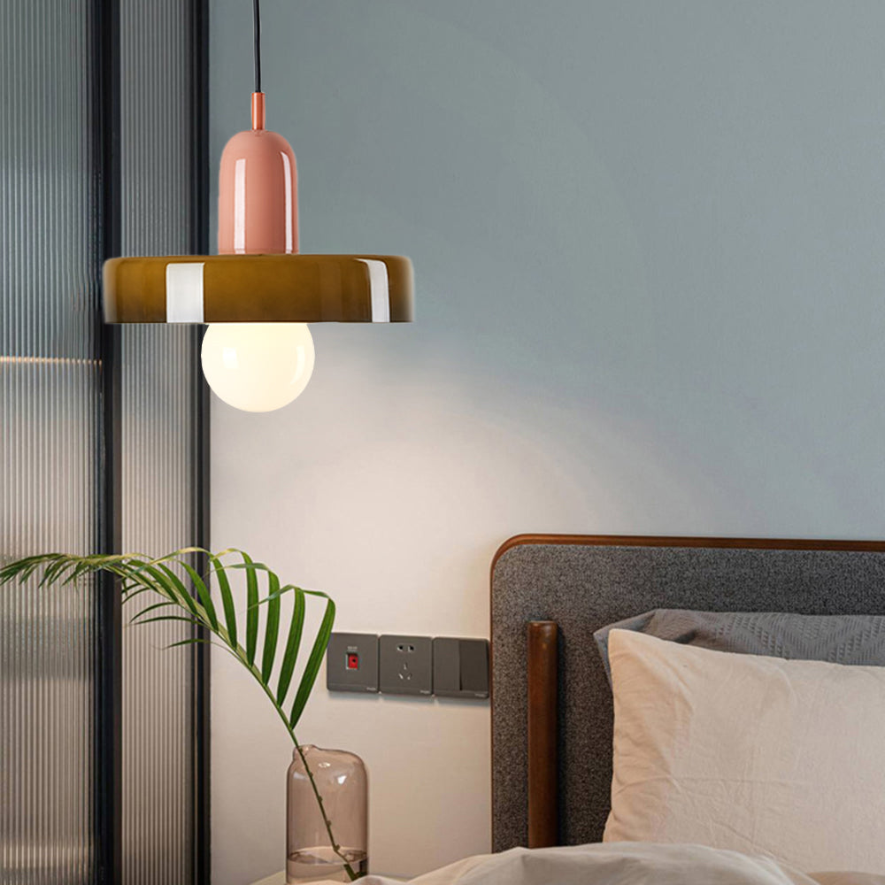 Valentina Vintage LED Glass Pendant Light, Multicolor