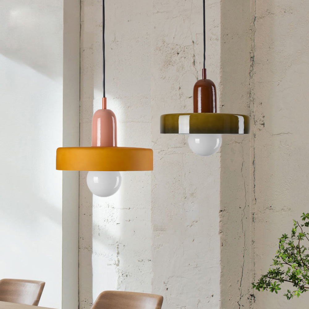 Valentina Vintage LED Glass Pendant Light, Multicolor