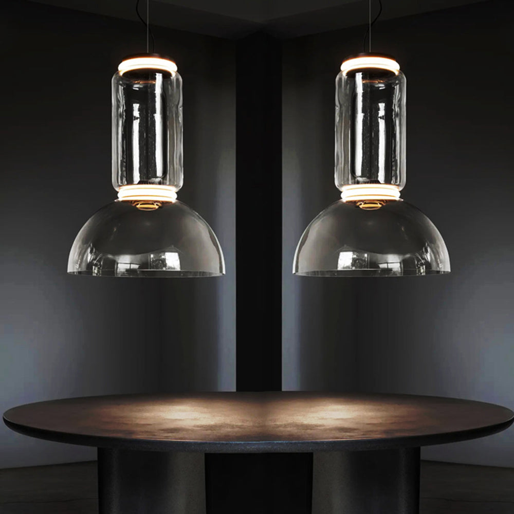 Valentina Minimalist Combination Glass Pendant Light, Clear