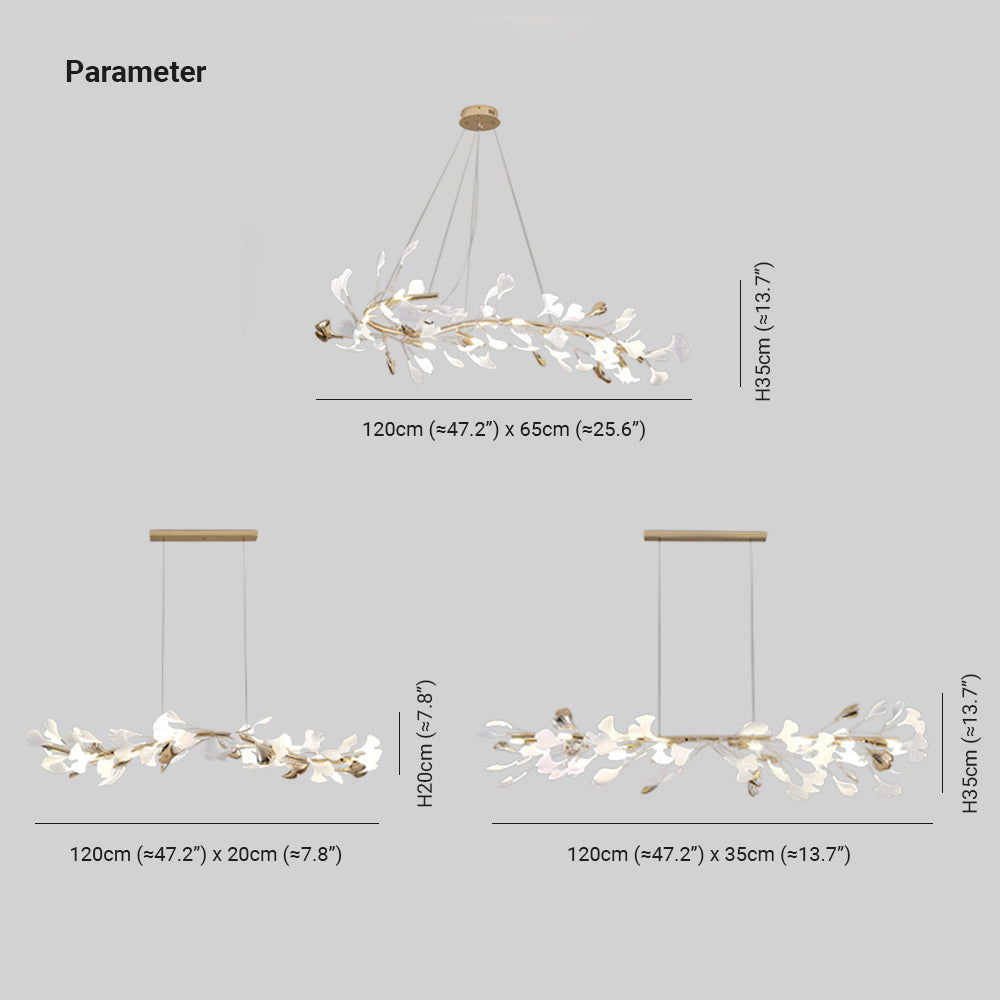 Olivia  Modern Art Deco Metal & Ceramic Chandelier, Gold