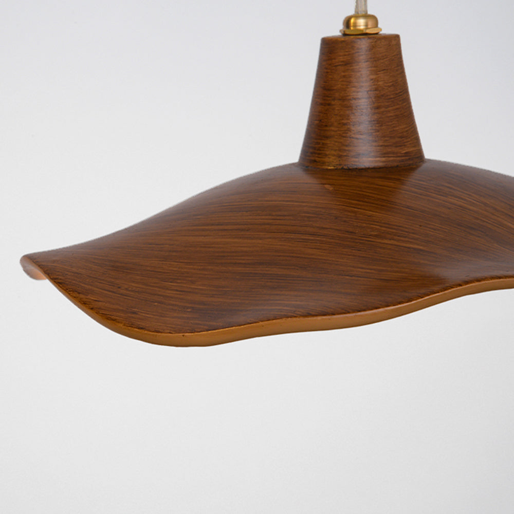 Arisha Pendant Light Wave Retro, Mahogany/Resin, Dining Room