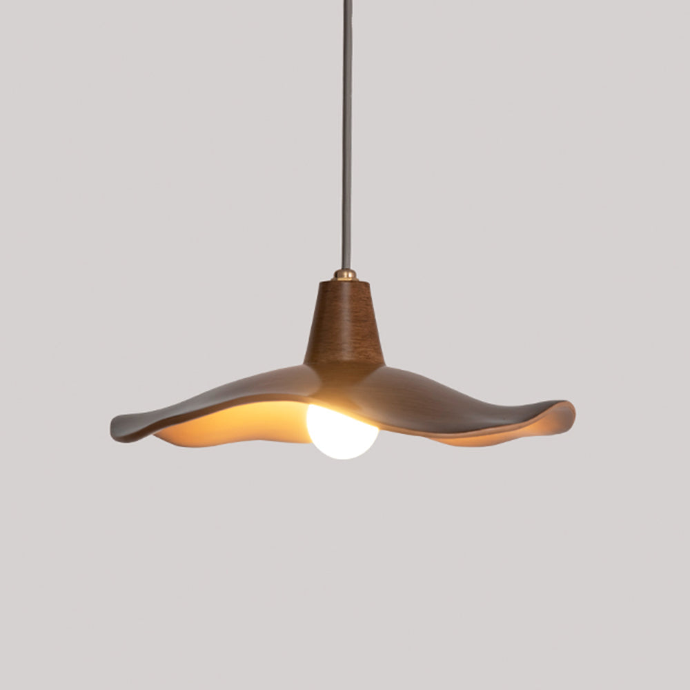 Arisha Pendant Light Wave Retro, Mahogany/Resin, Dining Room