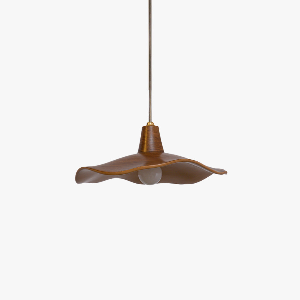 Arisha Pendant Light Wave Retro, Mahogany/Resin, Dining Room