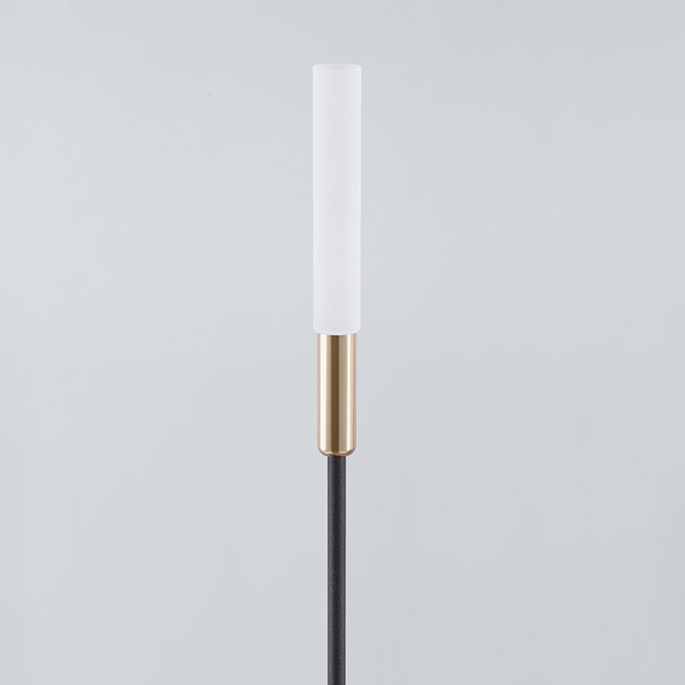Ray Modern Metal Reed Solar Outdoor Black Post Light