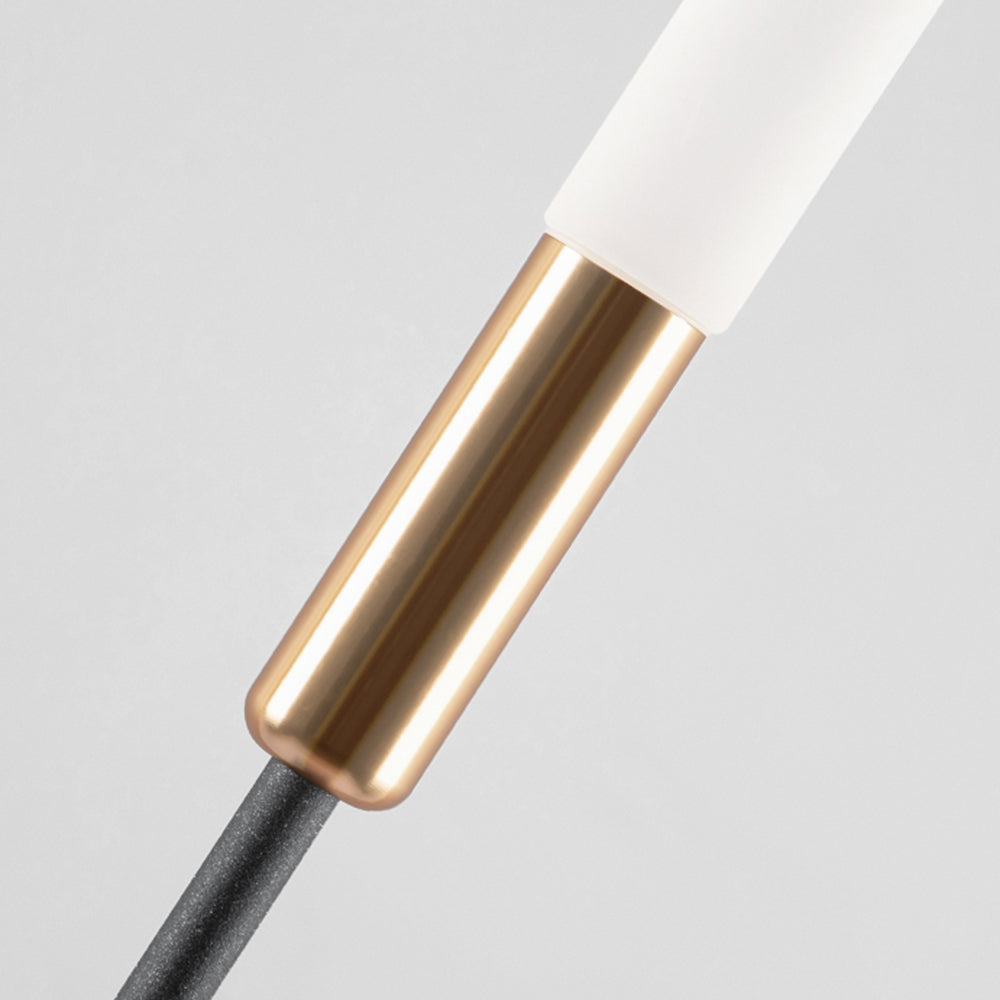 Ray Modern Metal Reed Solar Outdoor Black Post Light