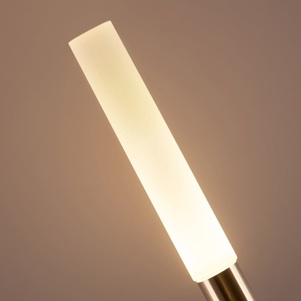 Ray Modern Metal Reed Solar Outdoor Black Post Light