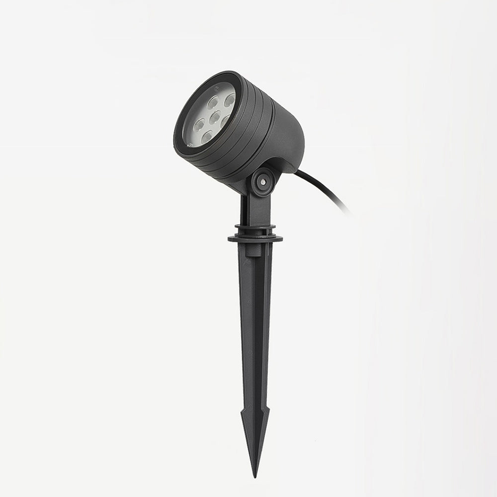 Ray Modern Round Glass/Metal Solar Outdoor Ground Lamp Spotlight