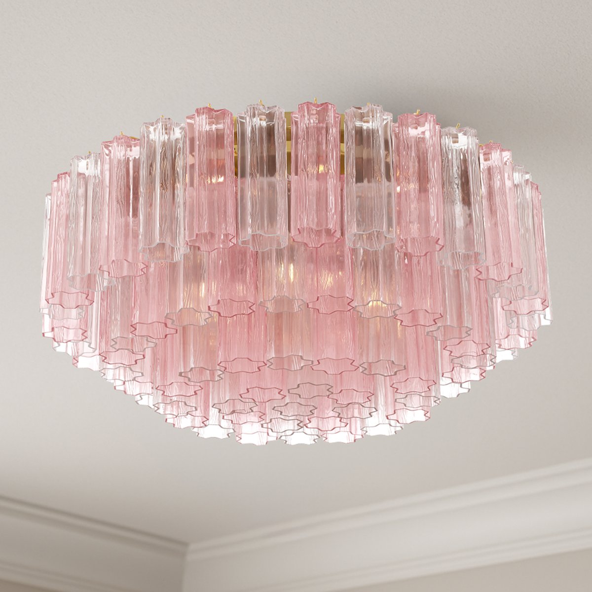 Aurora Ceiling Lamp Glass Tube Layered Amber - Neutralighting