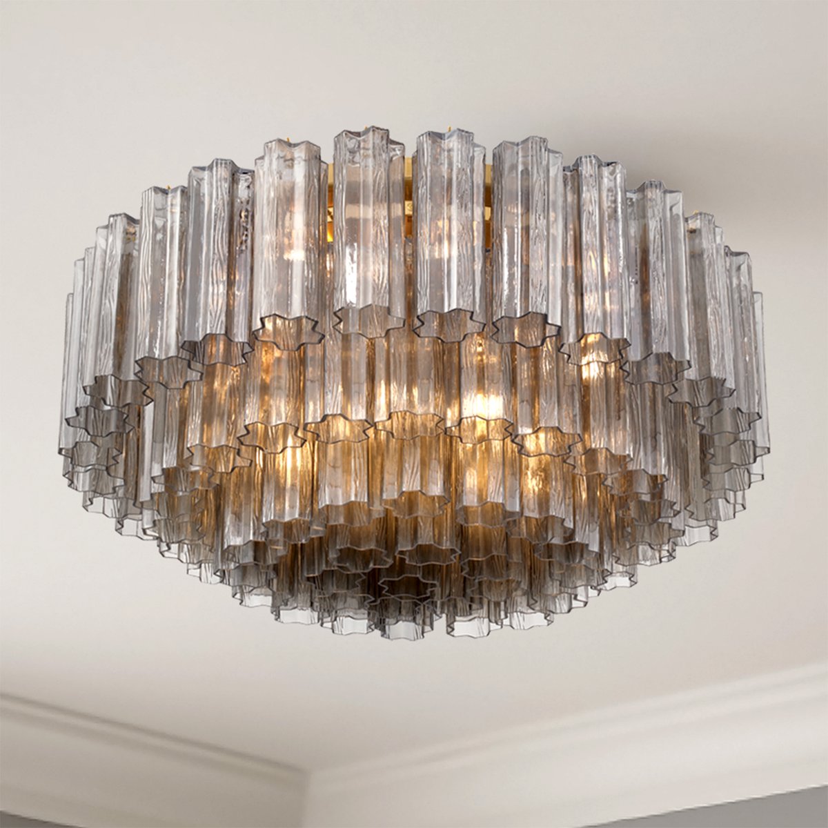 Aurora Ceiling Lamp Glass Tube Layered Amber - Neutralighting