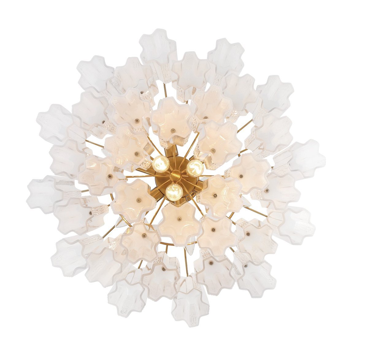 Aurora Murano Chandelier Glass Tube Layered Amber - Neutralighting