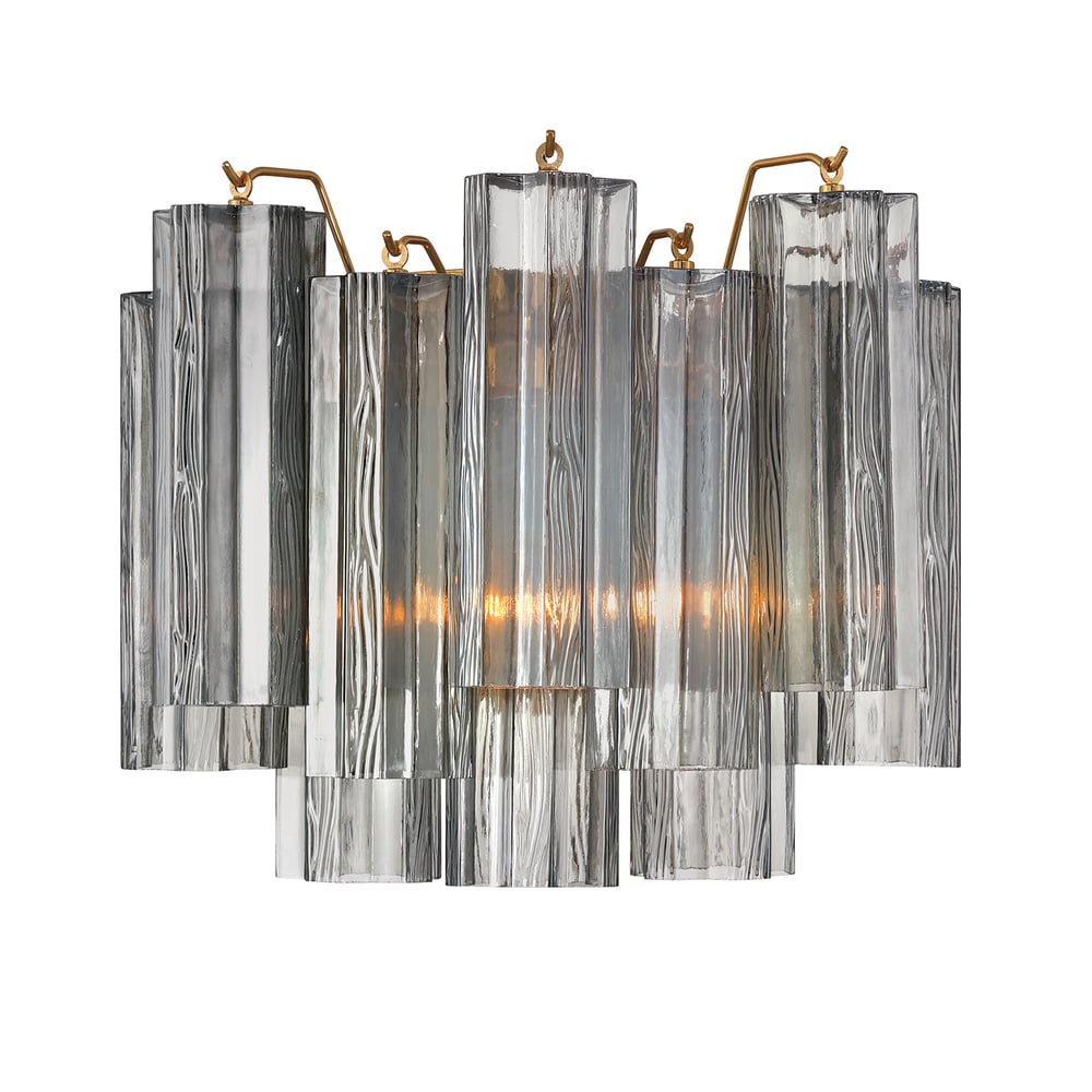 Aurora Wall Light Tronchi Glass Tube Tiered Amber Modern - Neutralighting