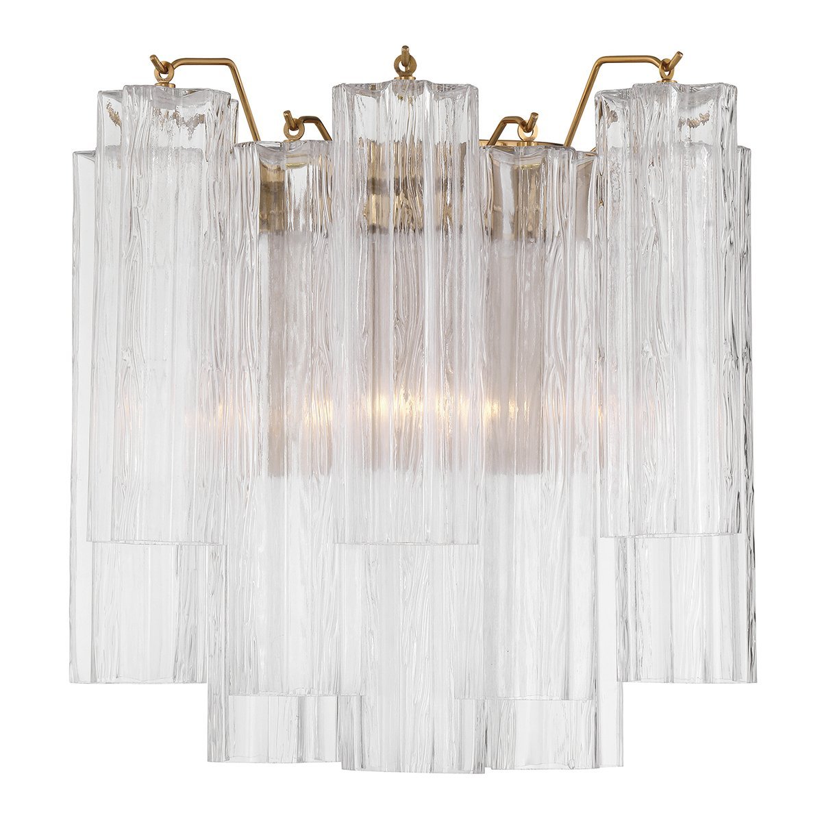Aurora Wall Light Tronchi Glass Tube Tiered Amber Modern - Neutralighting