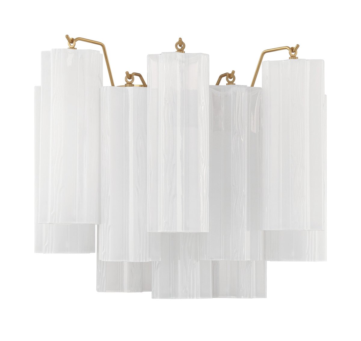 Aurora Wall Light Tronchi Glass Tube Tiered Amber Modern - Neutralighting