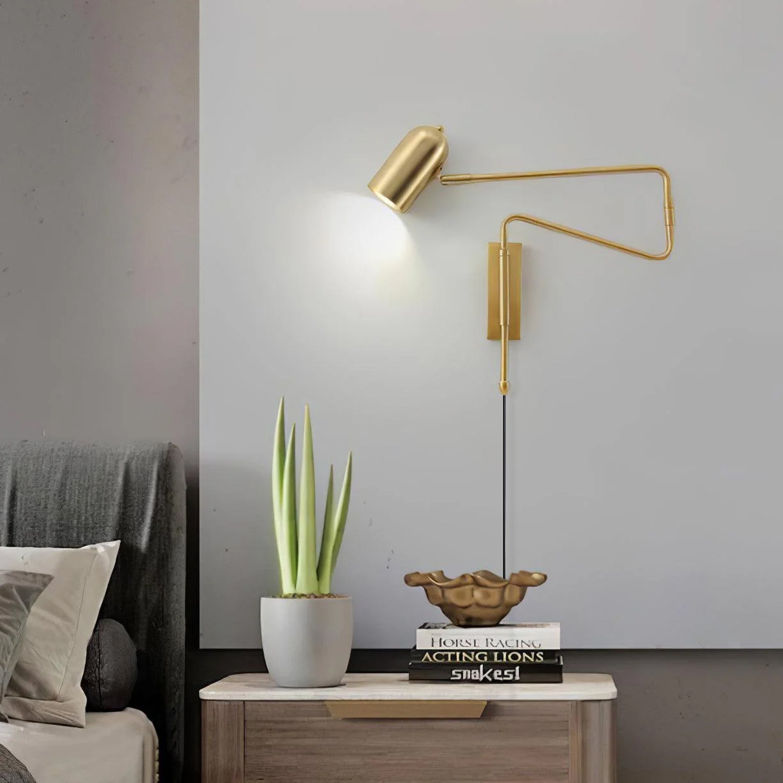 Ivar Adjustable Arm Plug In Wall Lamp - Letslighting
