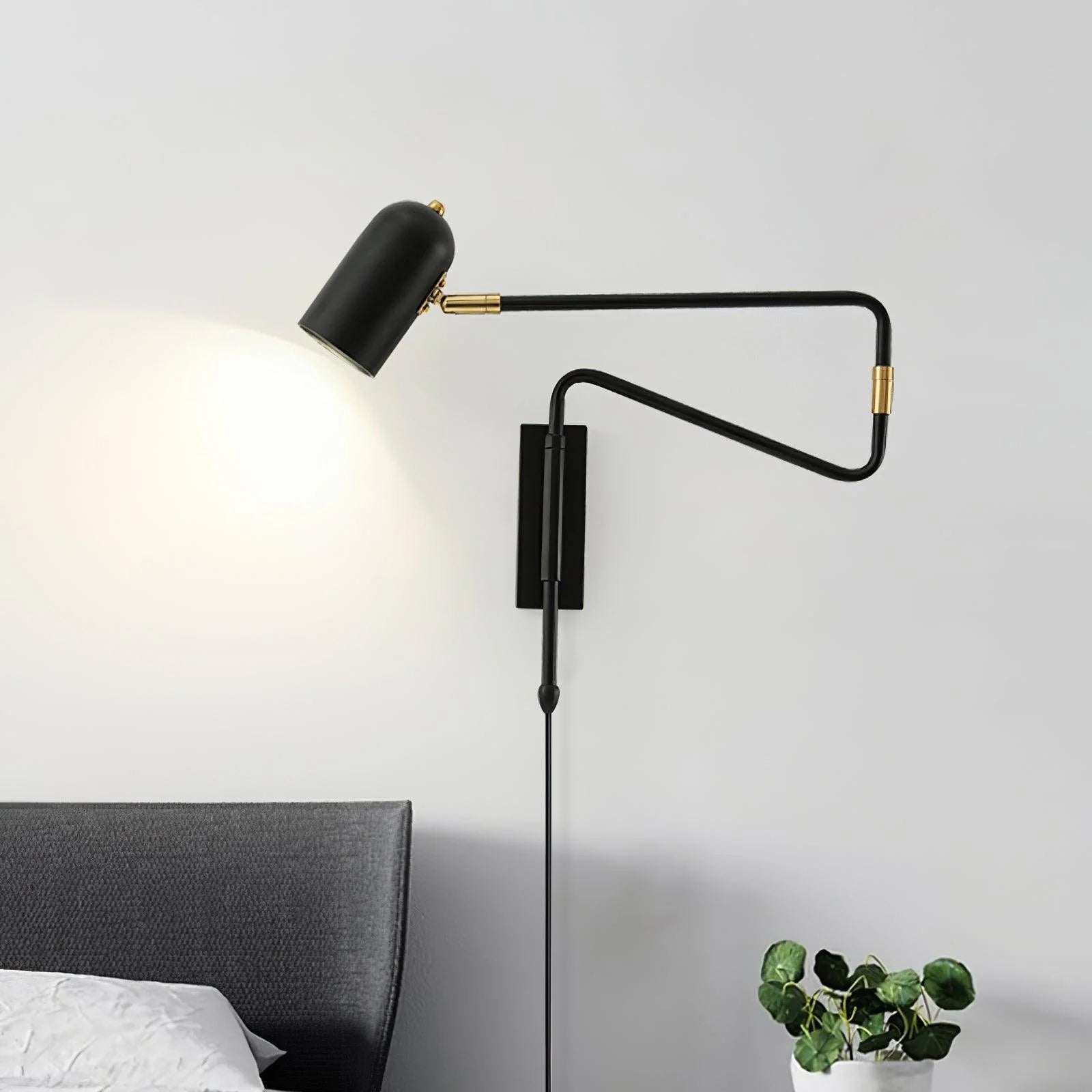 Ivar Adjustable Arm Plug In Wall Lamp - Letslighting
