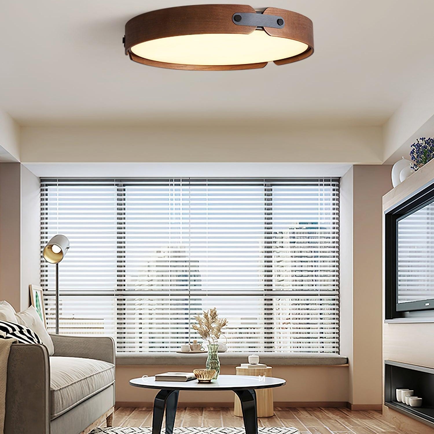 Echo Modern Minimalist Wood Ceiling Light - Letslighting