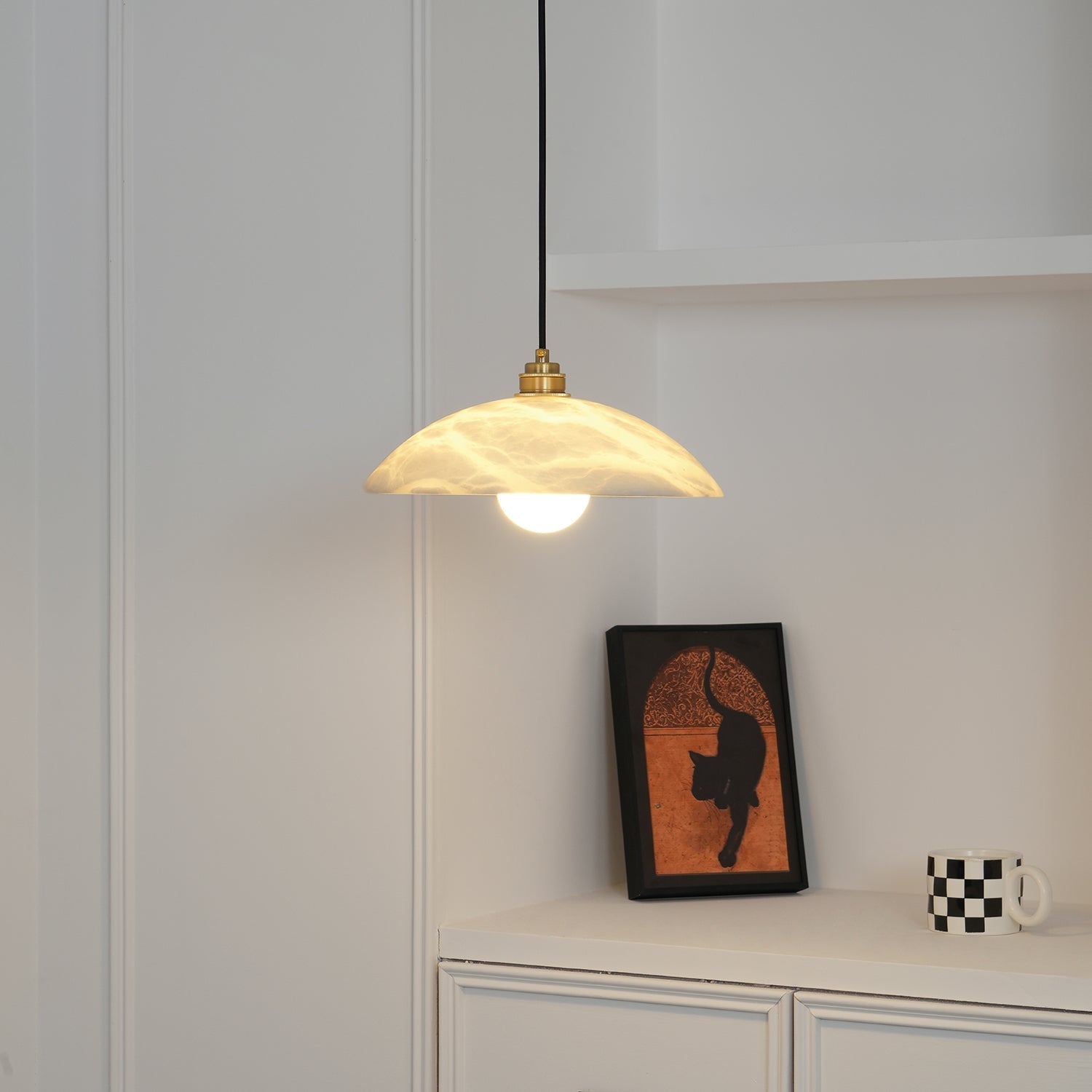 Nerea Minimalist Alabaster Pendant Light - Letslighting