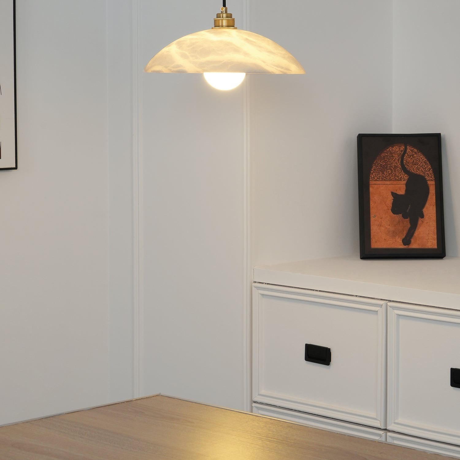 Nerea Minimalist Alabaster Pendant Light - Letslighting
