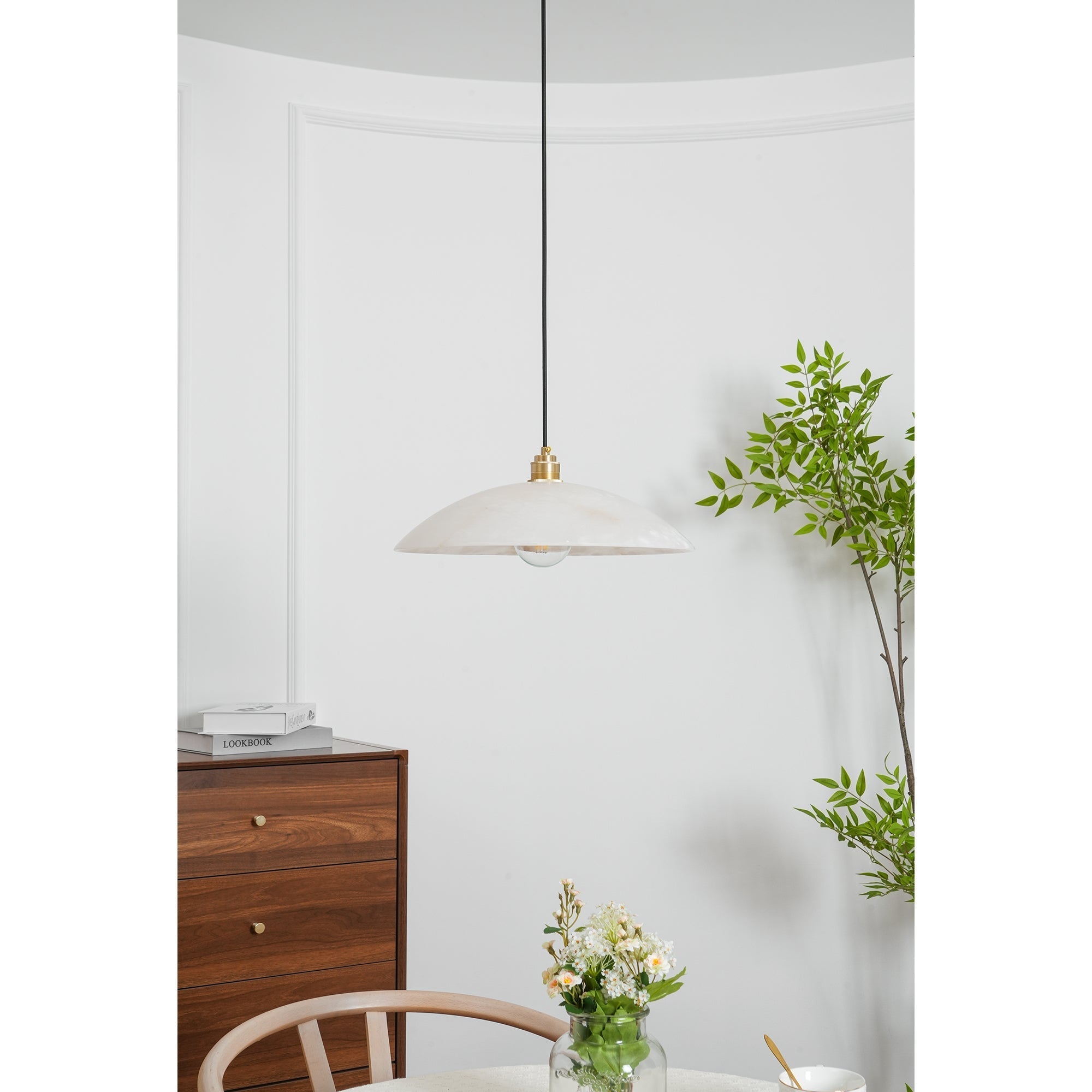 Nerea Minimalist Alabaster Pendant Light - Letslighting