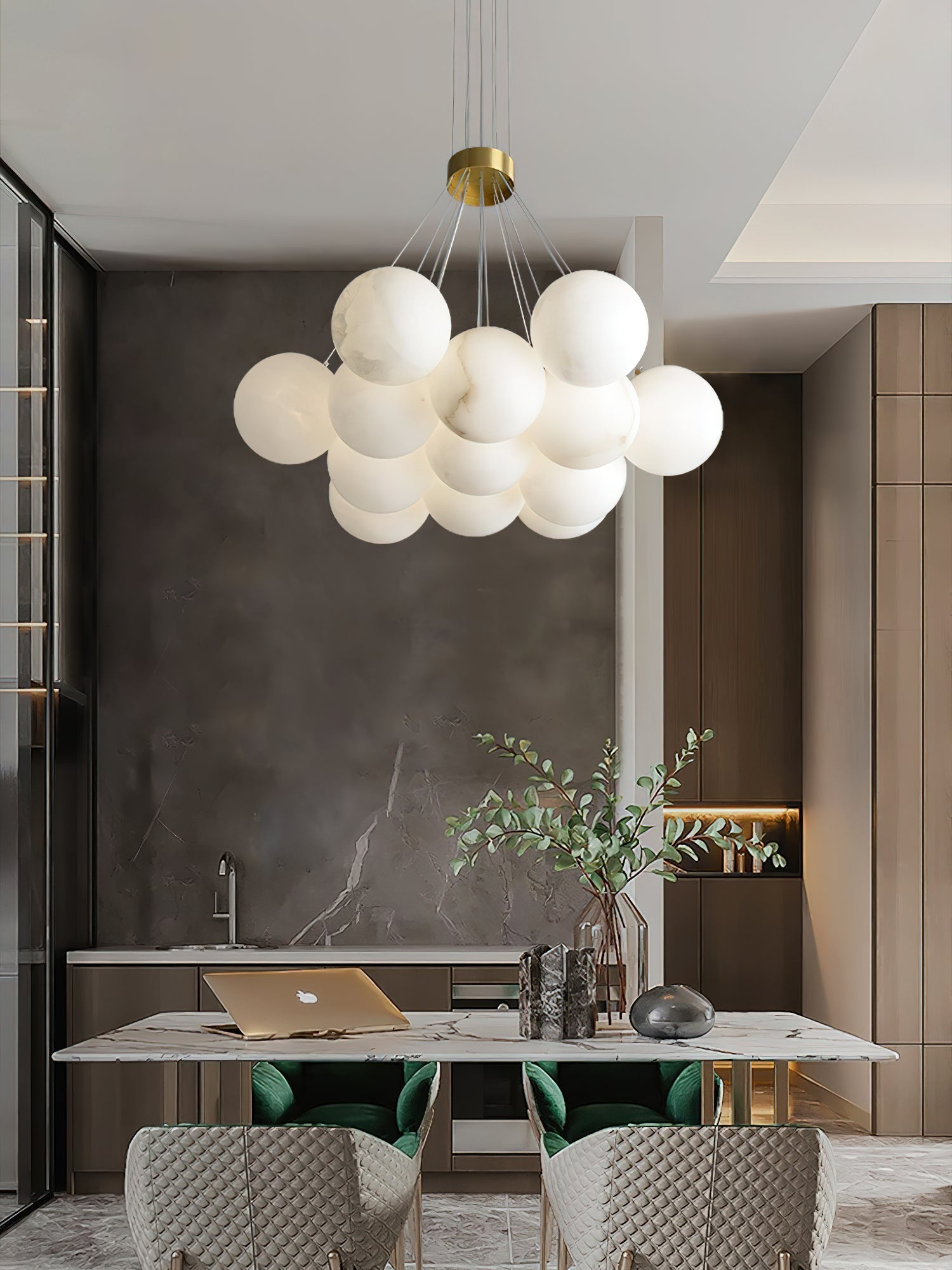 Norduvyd Chandelier Métal Lunaire Créativité Salon - Neutralighting