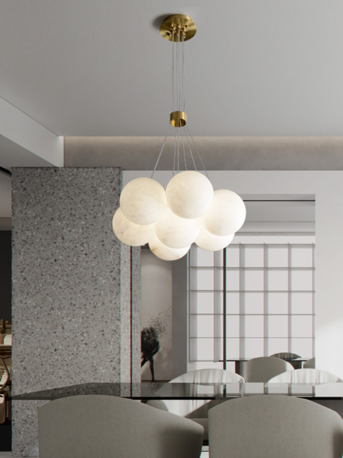 Norduvyd Chandelier Métal Lunaire Créativité Salon - Neutralighting