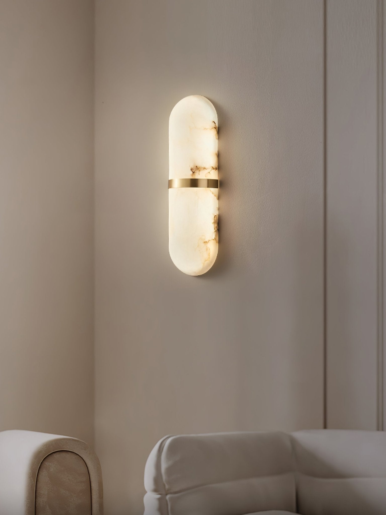 Ostruvyd Luxury Pill Alabaster Wall Lamp - Neutralighting