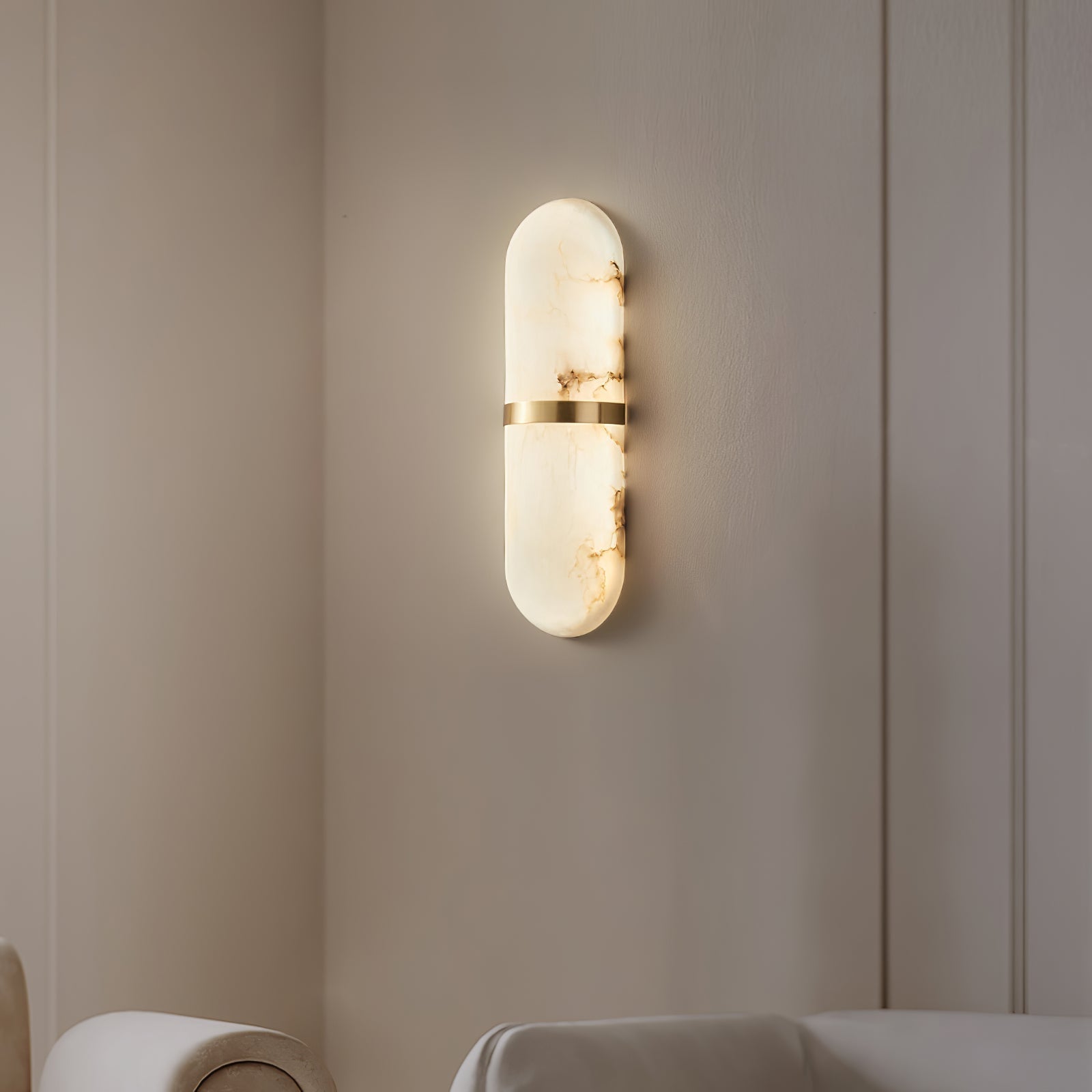 Ostruvyd Luxury Pill Alabaster Wall Lamp - Neutralighting