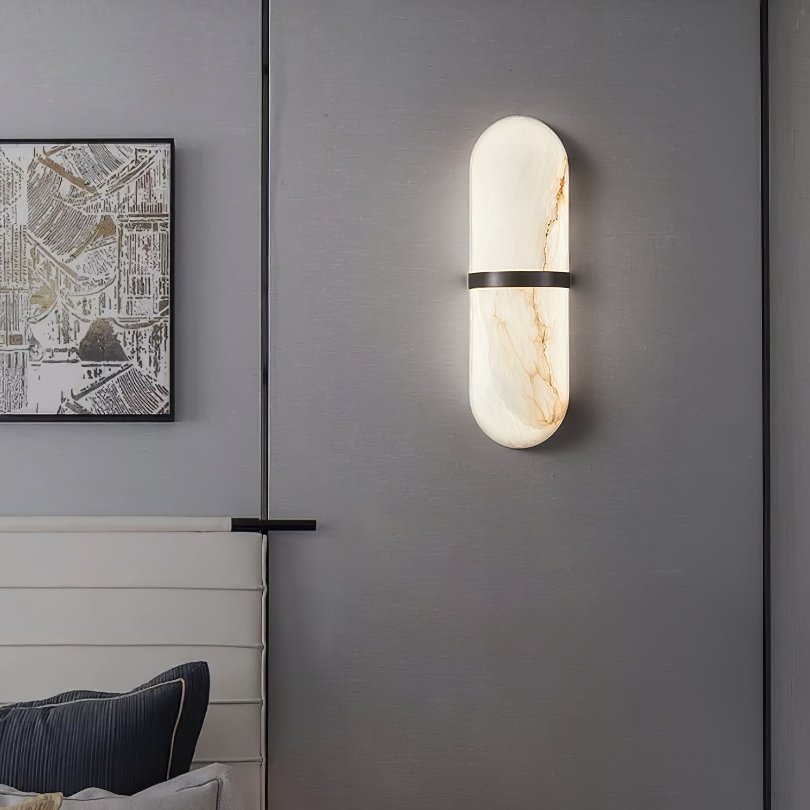 Ostruvyd Luxury Pill Alabaster Wall Lamp - Neutralighting