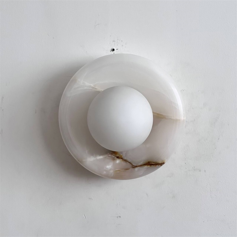 Aursilos Premium Nordic Art White Jade Glass Sconce Wall Lamp - Letslighting