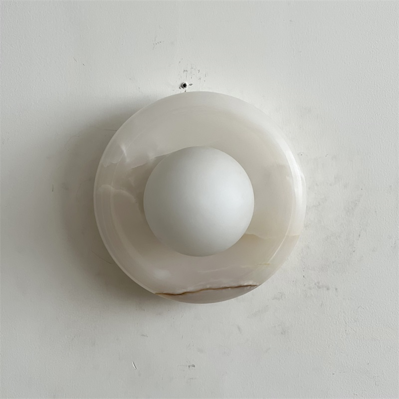 Aursilos Premium Nordic Art White Jade Glass Sconce Wall Lamp - Letslighting