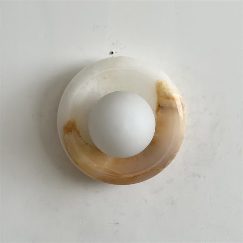 Aursilos Premium Nordic Art White Jade Glass Sconce Wall Lamp - Letslighting