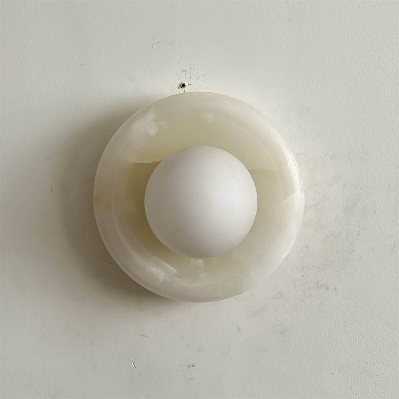 Aursilos Premium Nordic Art White Jade Glass Sconce Wall Lamp - Letslighting
